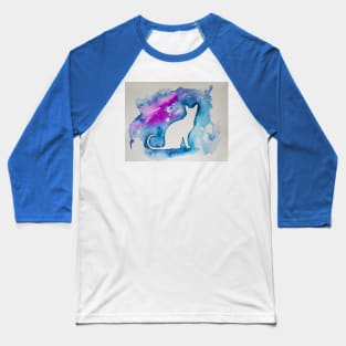 Cat in blue Baseball T-Shirt